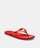 COACH®,ZAYN FLIP FLOP,Rubber,Miami Red,Front View