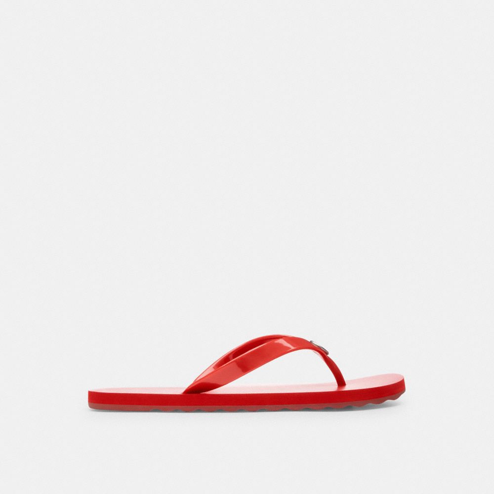 COACH®,ZAYN FLIP FLOP,Miami Red,Angle View