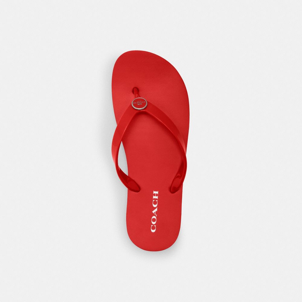 COACH®,ZAYN FLIP FLOP,Miami Red,Inside View,Top View