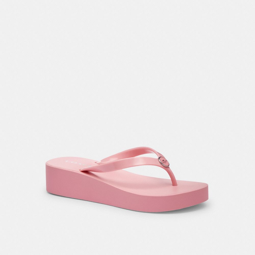 COACH®,VIANNA FLIP FLOP,Flower Pink,Front View