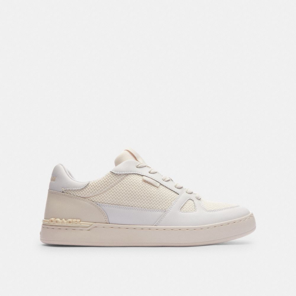 COACH®,CLIP COURT SNEAKER,Chalk/ Optic White,Angle View