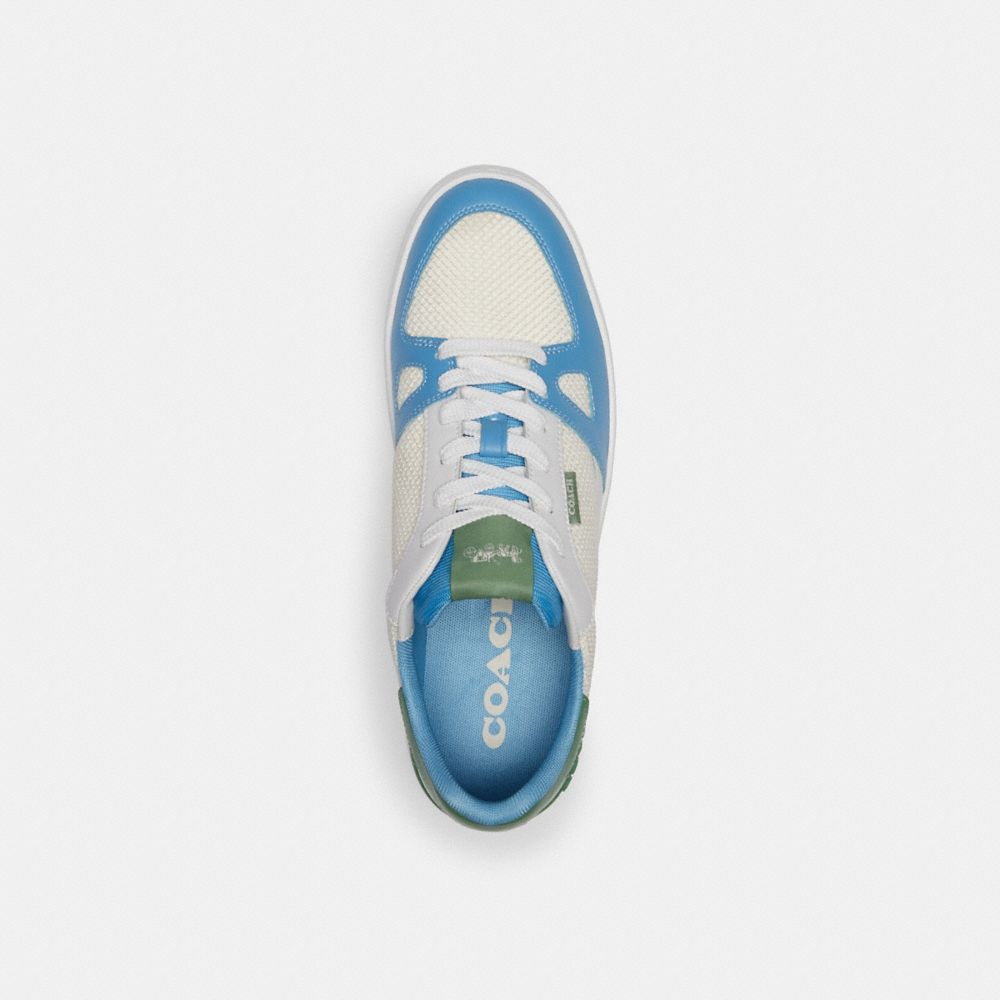 COACH®,CLIP COURT SNEAKER,Soft Green/Pool,Inside View,Top View