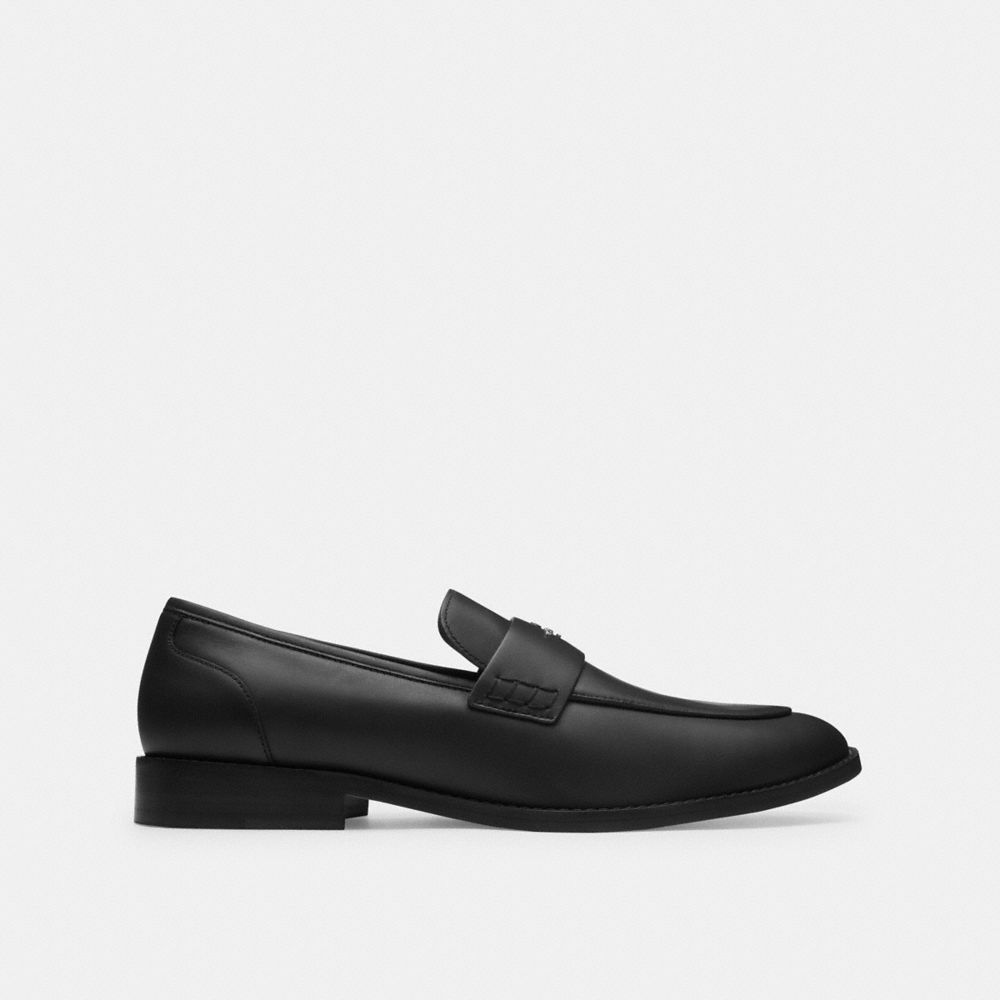 COACH®,DAMIEN LOAFER,Black,Angle View