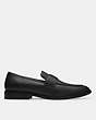 COACH®,DAMIEN LOAFER,burnishedleather,Black,Angle View