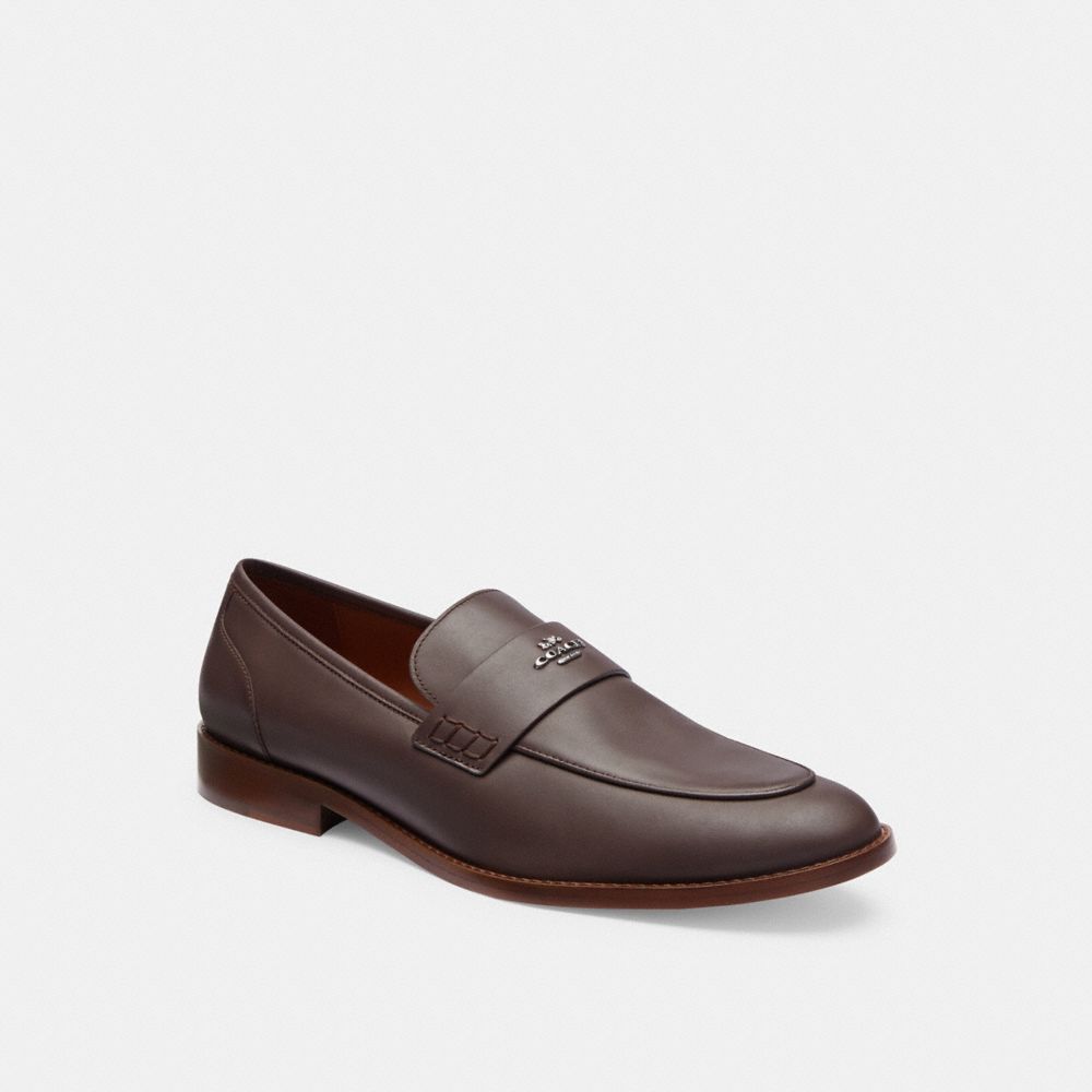 COACH®,DAMIEN LOAFER,Mahogany Brown,Front View