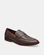 COACH®,DAMIEN LOAFER,burnishedleather,Mahogany Brown,Front View