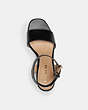 COACH®,SHELBY SANDAL,Leather,Black,Inside View,Top View