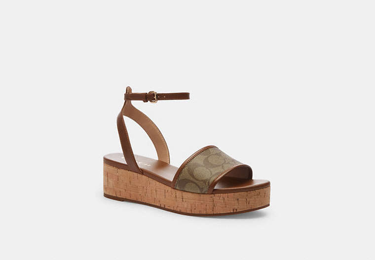Coach Outlet Tullie Sandal In Signature Jacquard In Gray