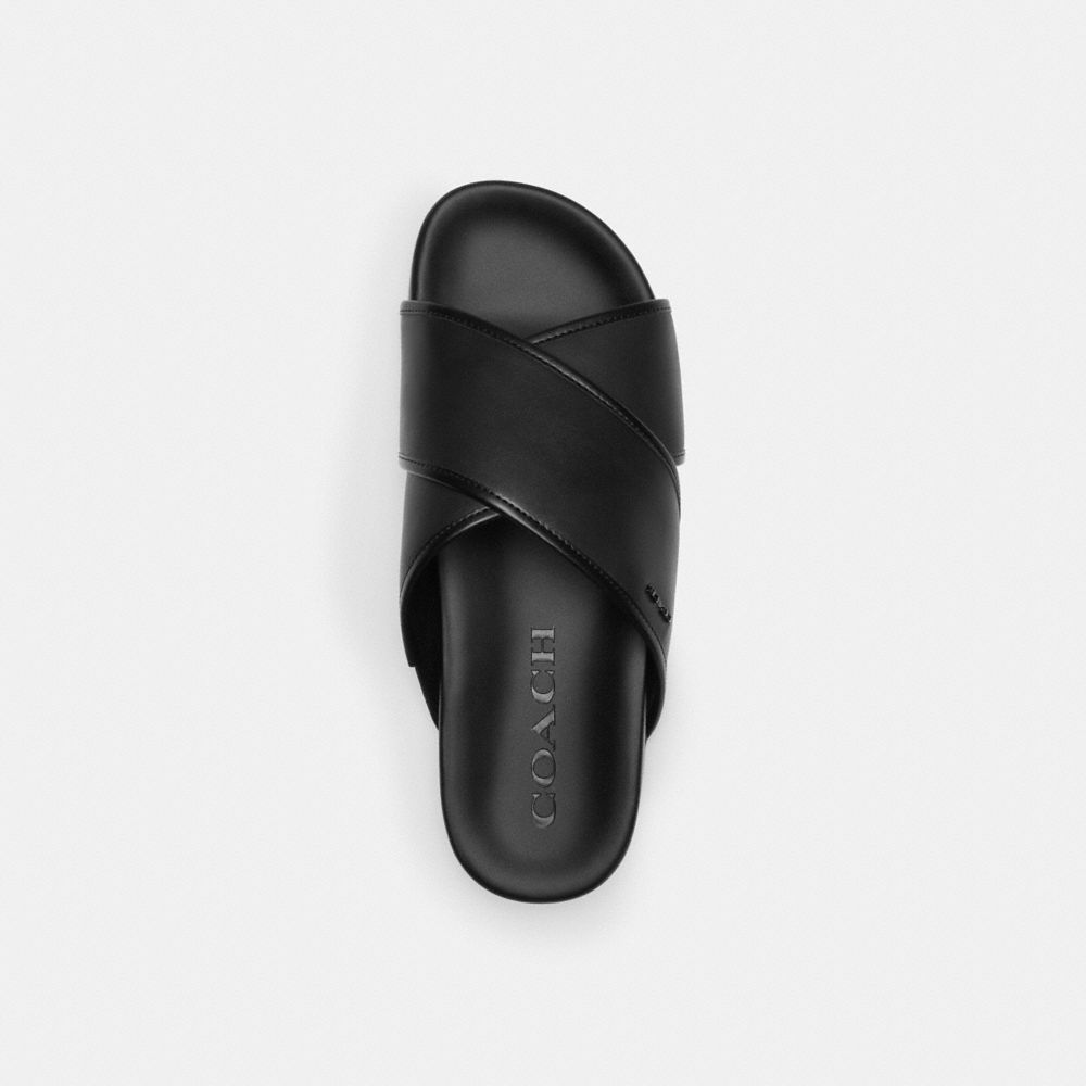 COACH®,THOMAS SANDAL,Black,Inside View,Top View