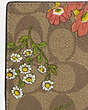 COACH®,SLIM ZIP WALLET IN SIGNATURE CANVAS WITH FLORAL PRINT,pvc,Gold/Khaki Multi