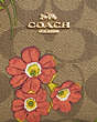 COACH®,SNAP WALLET IN SIGNATURE CANVAS WITH FLORAL PRINT,pvc,Mini,Gold/Khaki Multi