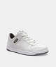 COACH®,C201 SNEAKER,Optic White/Heather Grey,Front View