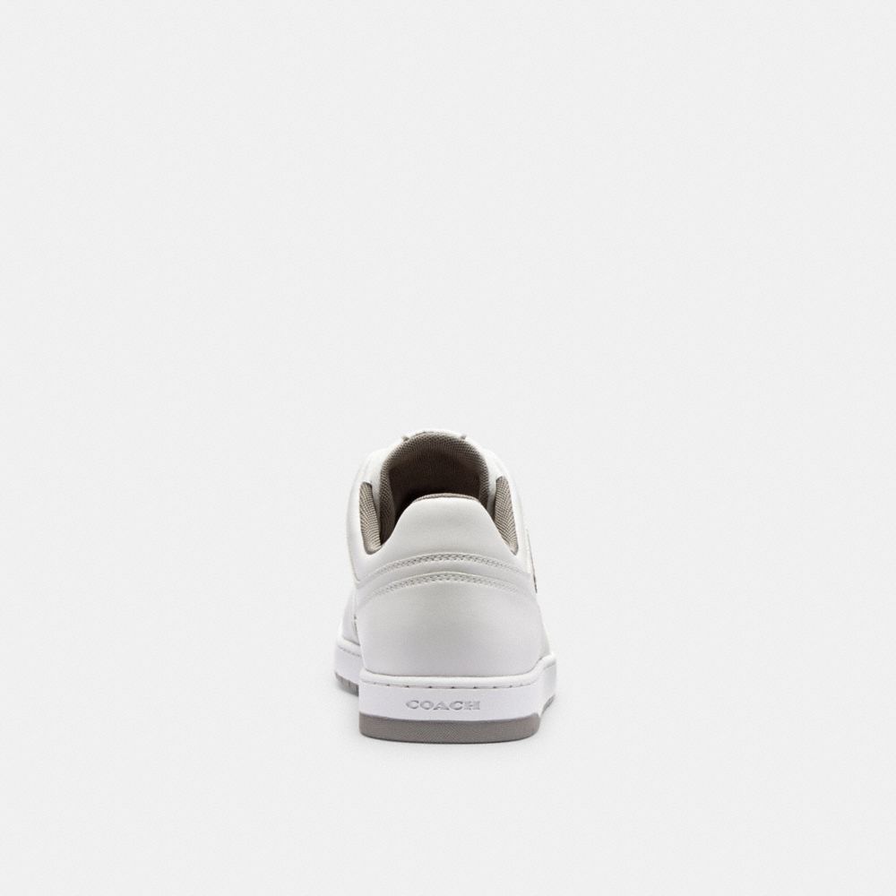 COACH®,C201 Sneaker,Leather,Rubber,Casual,Logo,Perforated,Traction,Casual,White,Alternate View