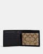 COACH®,3-IN-1 WALLET IN BLOCKED SIGNATURE CANVAS,pvc,Mini,Mahogany Multi,Inside View,Top View