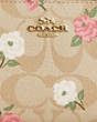 COACH®,SNAP WALLET IN SIGNATURE CANVAS WITH FLORAL PRINT,pvc,Gold/Light Khaki Chalk Multi