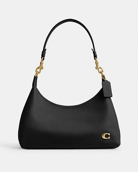 COACH®,JULIET SHOULDER BAG,Medium,Brass/Black,Front View
