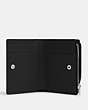 COACH®,BIFOLD WALLET,Leather,Silver/Black,Inside View,Top View