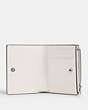 COACH®,BIFOLD WALLET,Leather,Silver/Chalk,Inside View,Top View