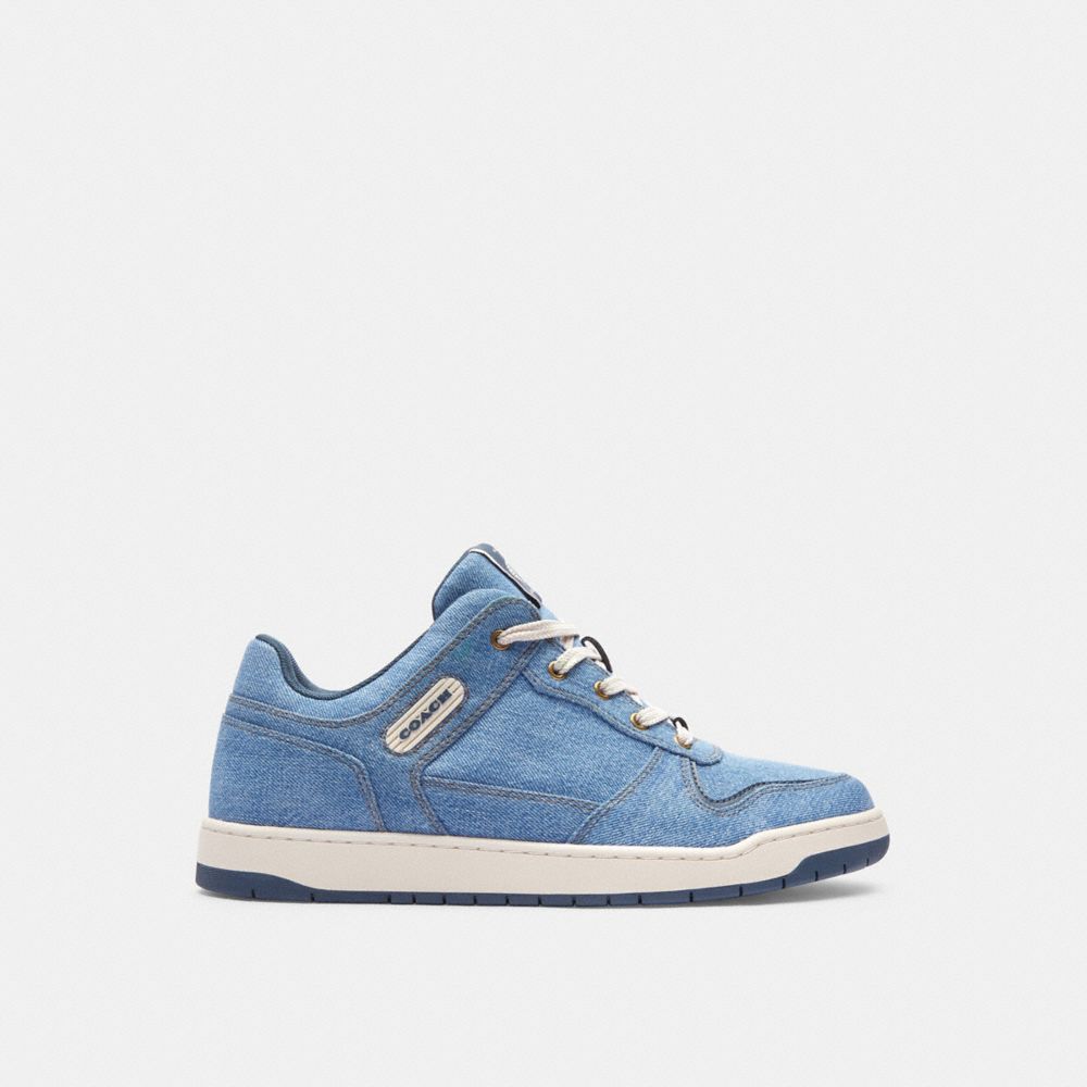 COACH C201 Low-Top Leather and Suede Lace-Up Retro Sneakers