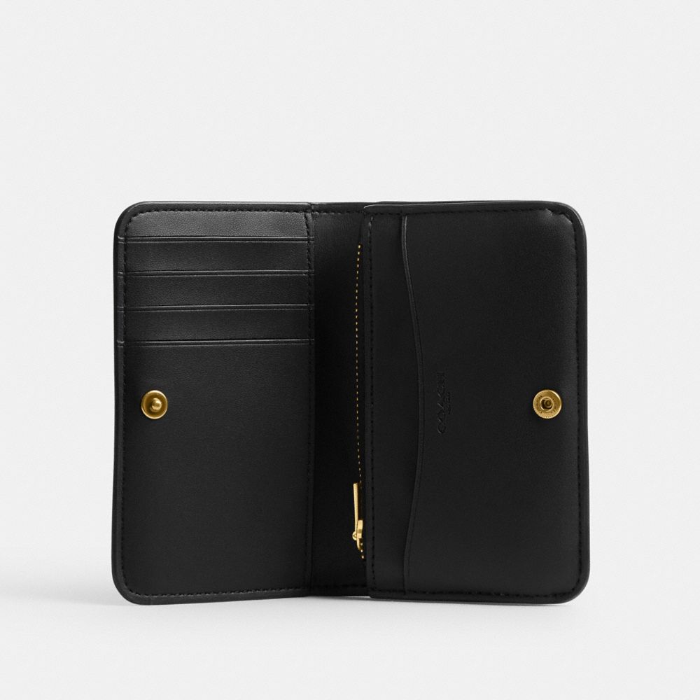 coach slim card case black