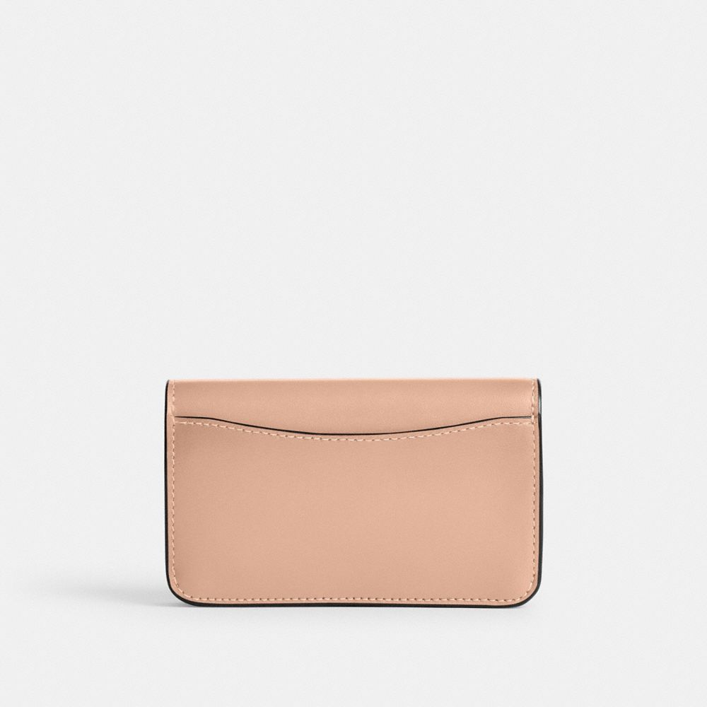 COACH®,Essential Slim Card Case,Calfskin Leather,Bi Fold,Metal,Logo,Casual,,Back View