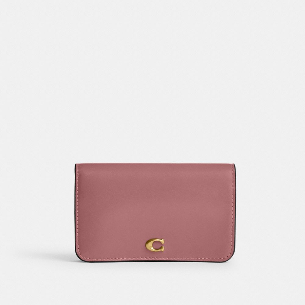 Coach Essential Slim Card Case In Pink