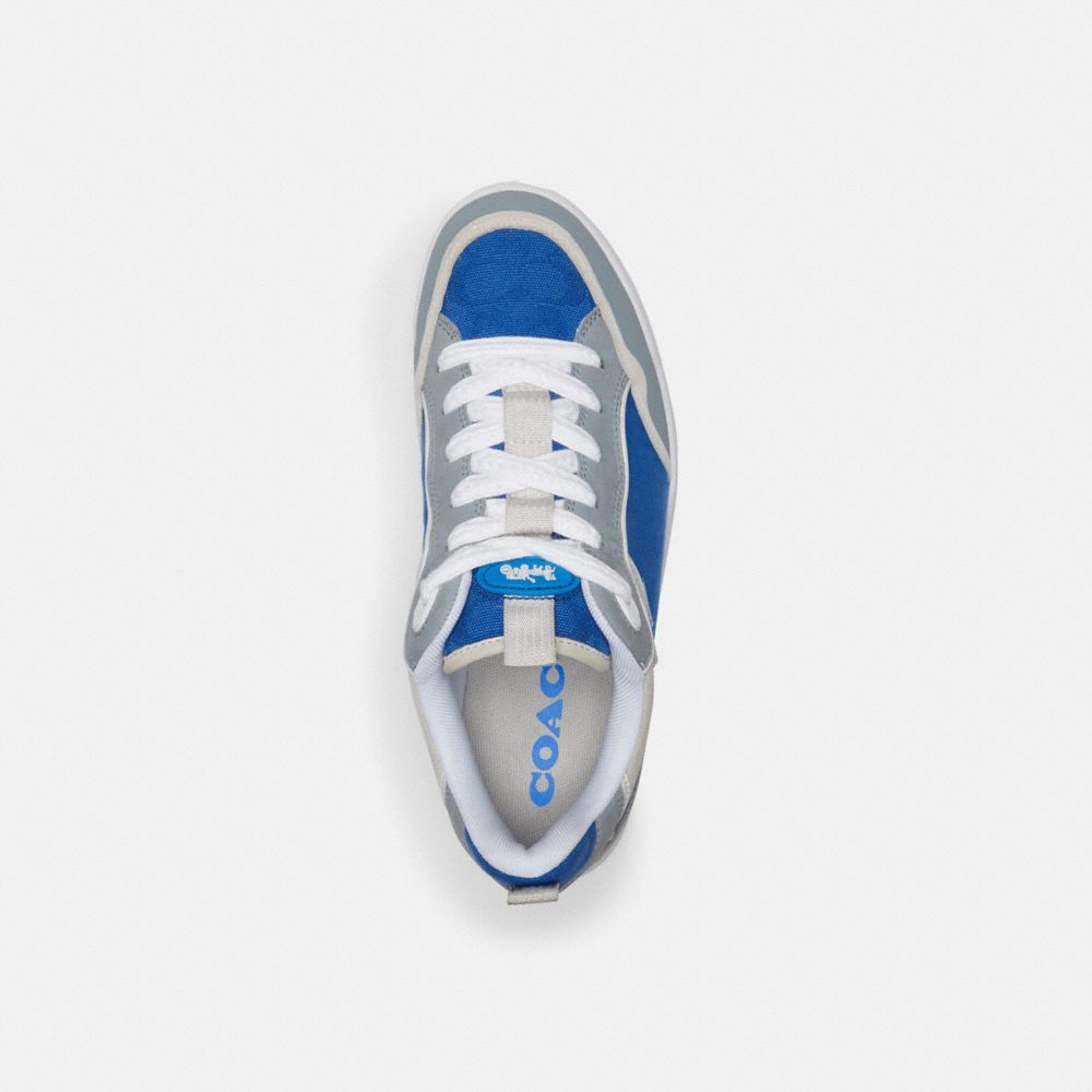 COACH®,C203 SNEAKER IN SIGNATURE CANVAS,Blueberry,Inside View,Top View