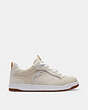 COACH®,C203 SNEAKER IN SIGNATURE CANVAS,Chalk,Angle View