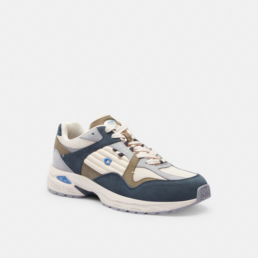 COACH®,C301 SNEAKER,Dark Denim/Chalk,Front View