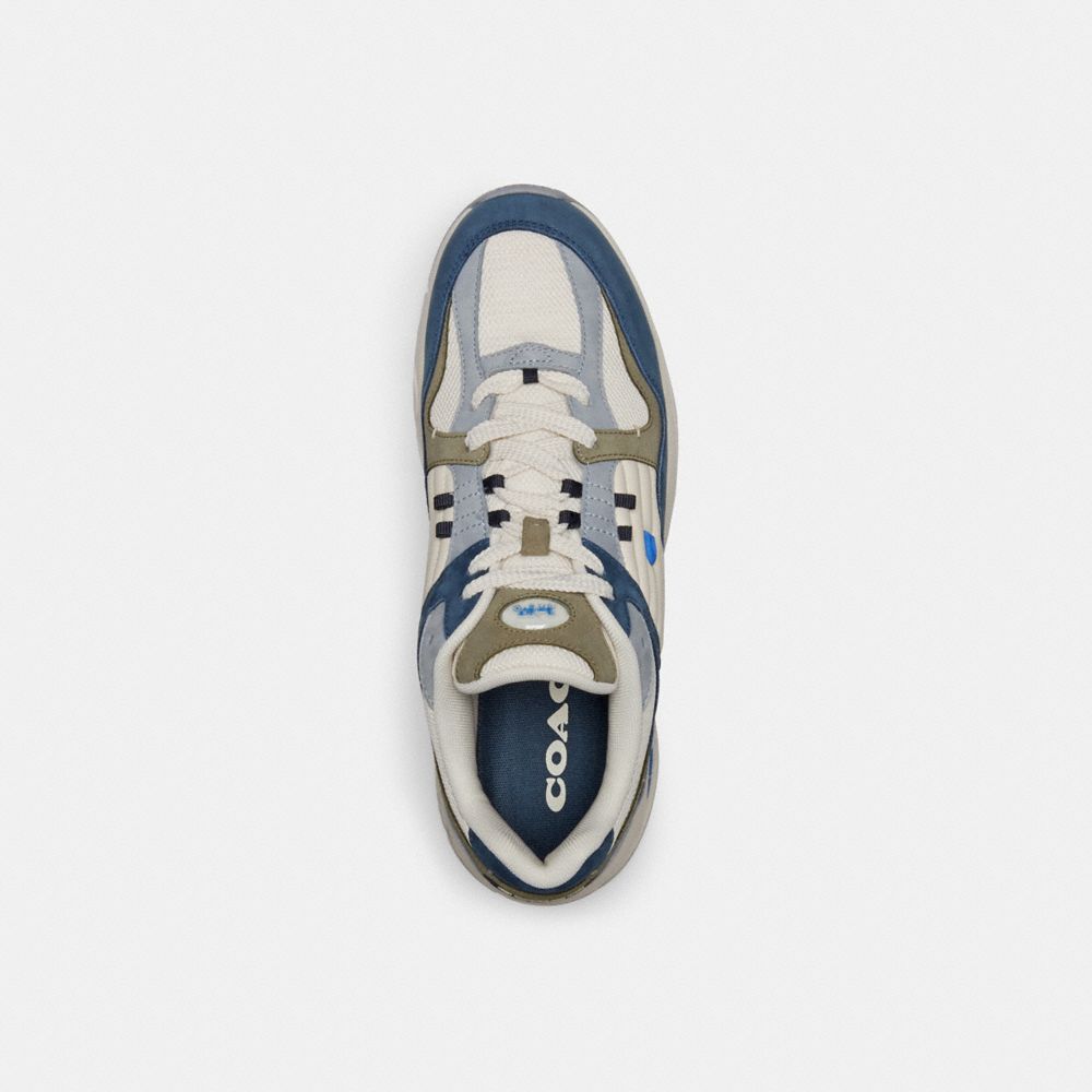 COACH®,CHAUSSURES DE SPORT C301,Denim sombre/Craie,Inside View,Top View