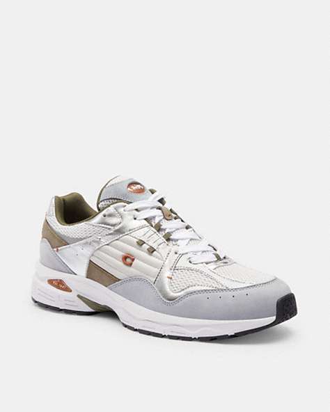 COACH®,C301 SNEAKER,Optic White/Grey,Front View