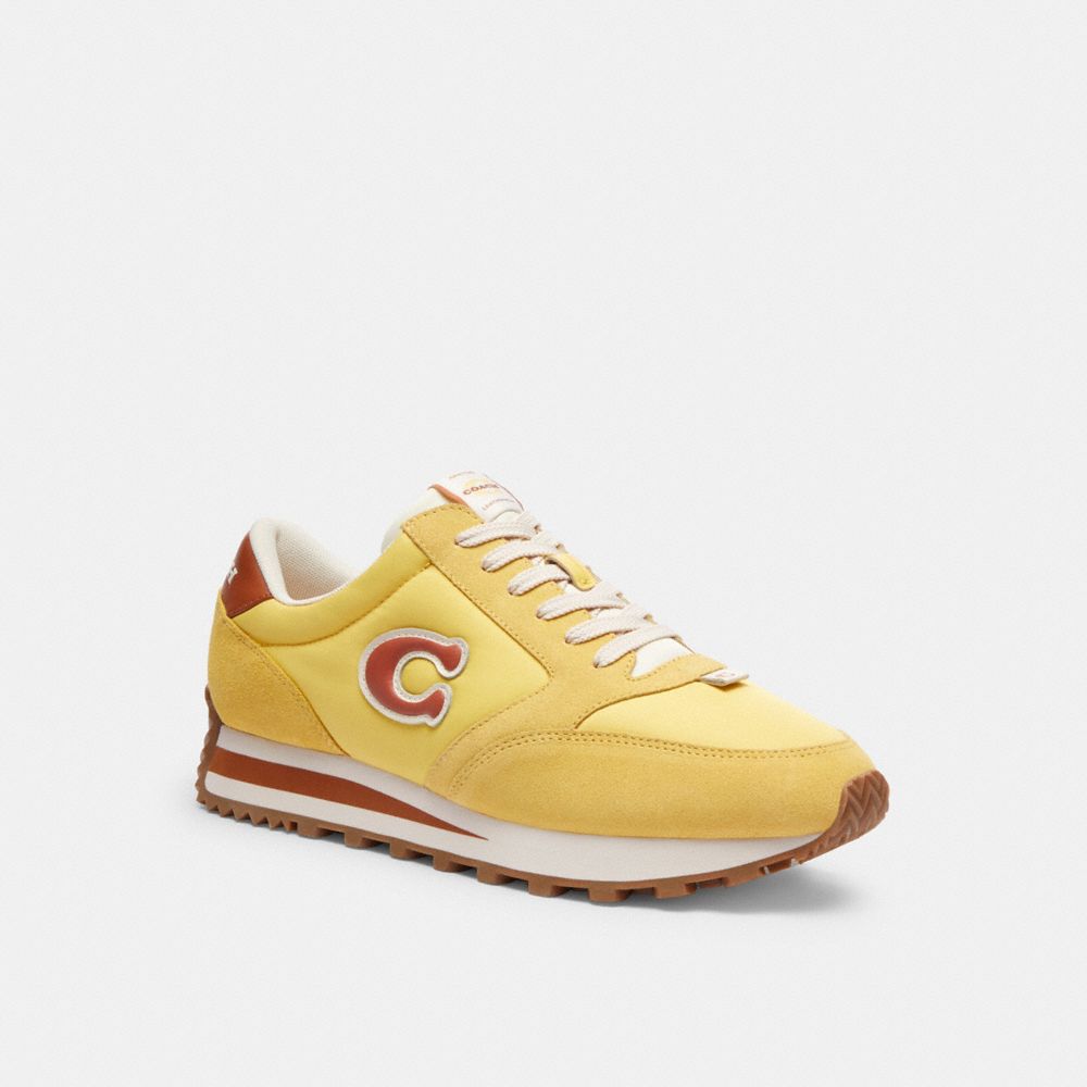 COACH®,CHAUSSURE DE SPORT POUR COUREUR,Jonquille,Front View