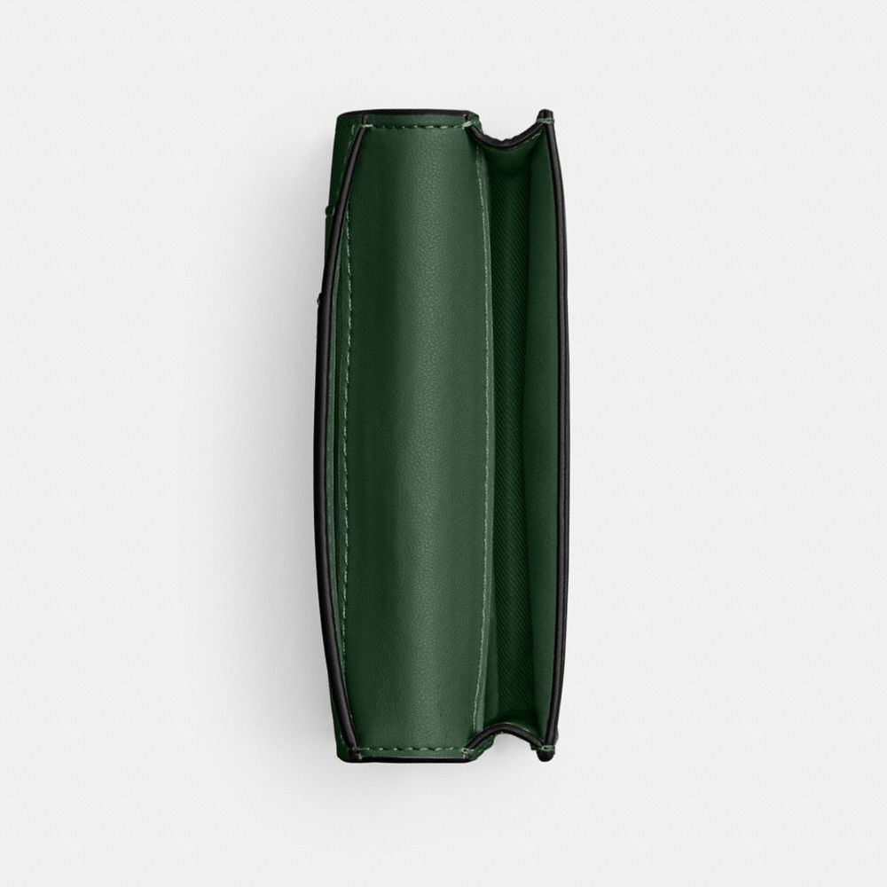 COACH®,エッセンシャル ビジネス カード ケース,カードケース/定期入れ/名刺入れ,ﾌﾞﾗｽ/ﾊﾝﾀｰ ｸﾞﾘｰﾝ