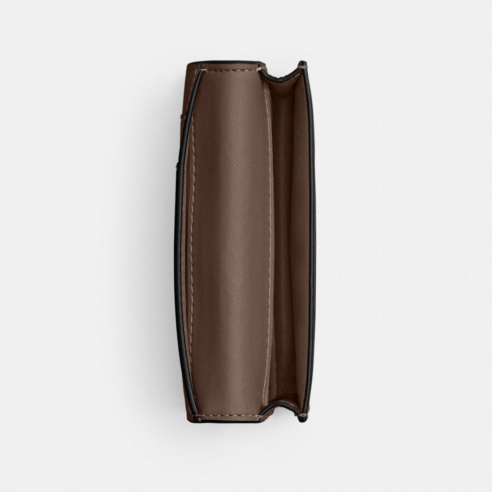 COACH®,エッセンシャル ビジネス カード ケース,カードケース/定期入れ/名刺入れ,ﾌﾞﾗｽ/ﾀﾞｰｸ ｽﾄｰﾝ