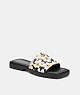 COACH®,FLORENCE SANDAL WITH FLORAL PRINT,Chalk Multi,Front View