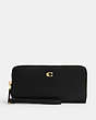 COACH®,ESSENTIAL CONTINENTAL WALLET,Mini,Brass/Black,Front View