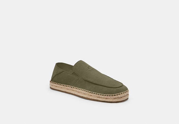 COACH®,REILLY ESPADRILLE,Olive,Front View