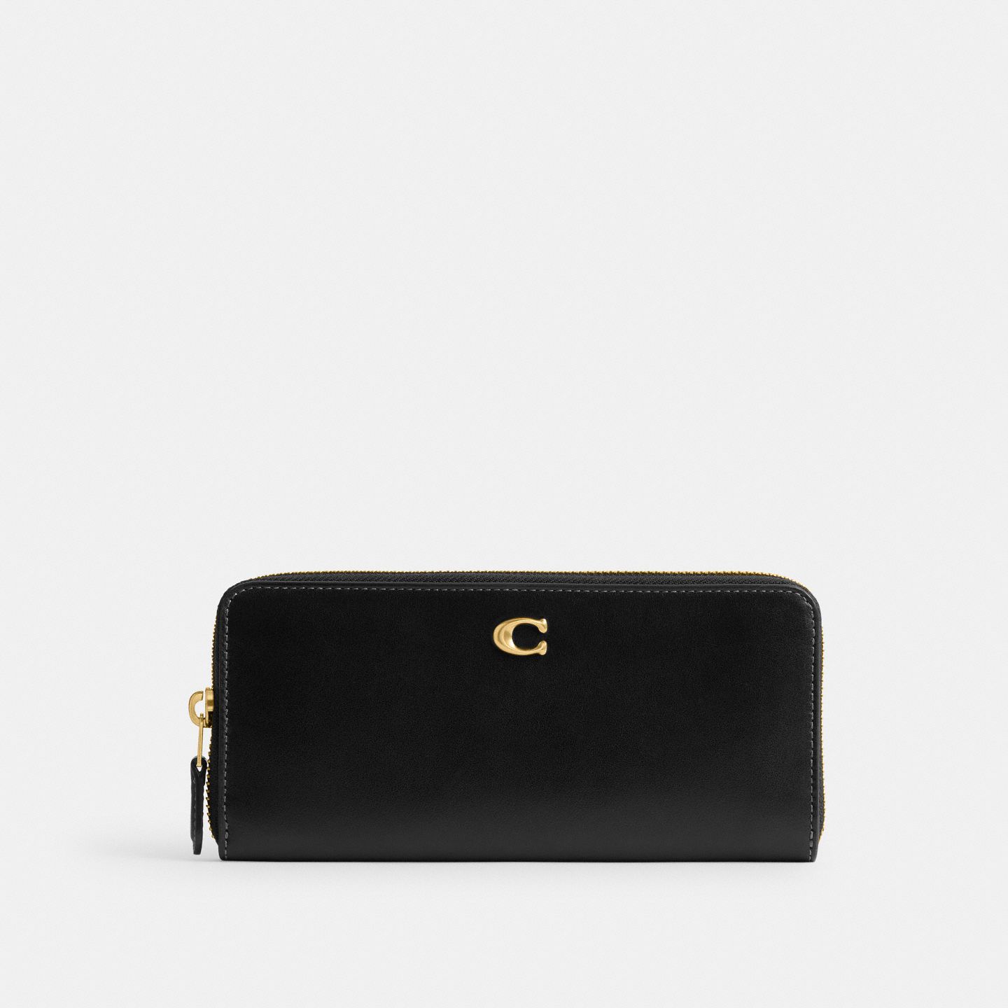 Женский кошелёк Coach Essential Slim Accordion Zip Wallet, цвет: Латунный / Чёрный — фото 1