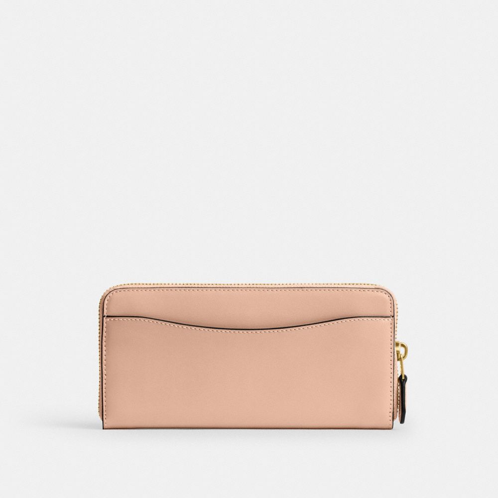 COACH®,エッセンシャル スリム アコーディオン ジップ ウォレット,長財布,ﾌﾞﾗｽ/ｸﾘｰﾑ