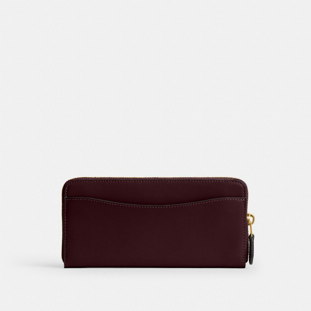 Coach Essential Slim Accordion Zip Wallet In Burgundy