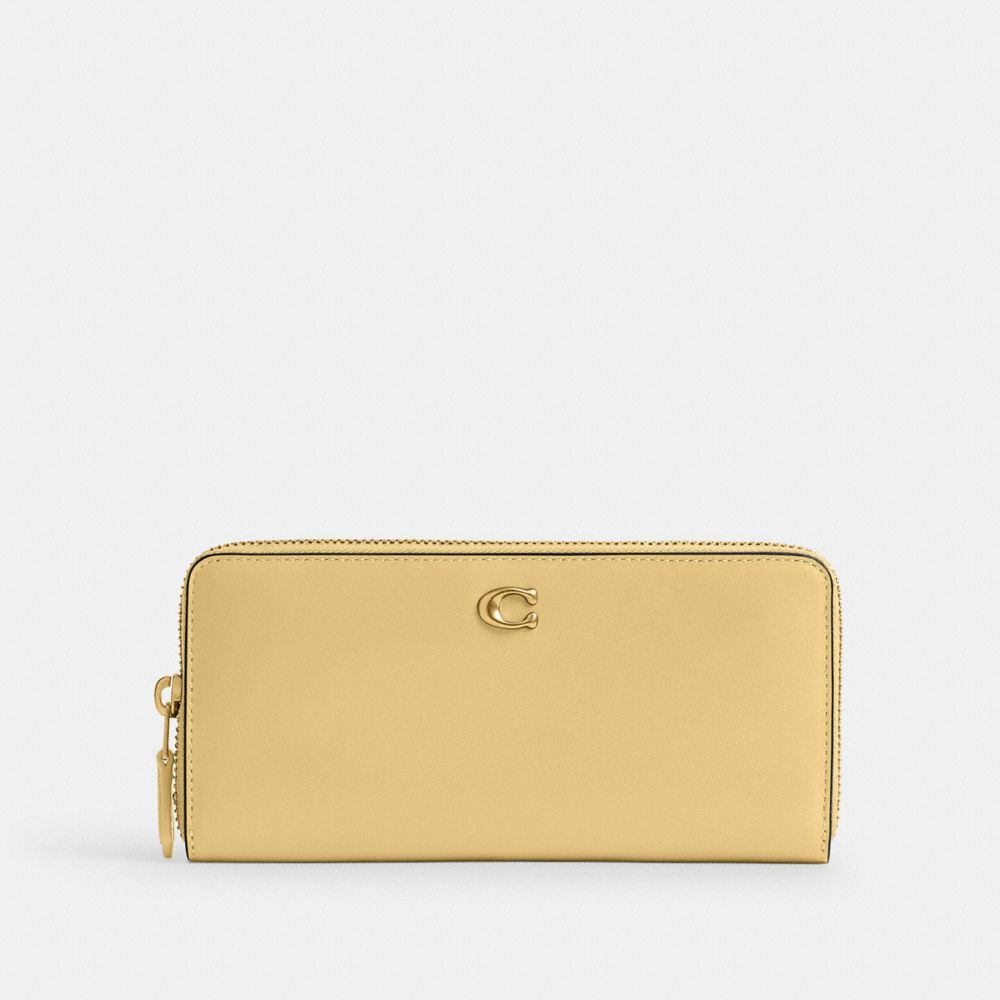 COACH®,エッセンシャル スリム アコーディオン ジップ ウォレット,長財布,ﾌﾞﾗｽ/ﾊﾞﾆﾗ