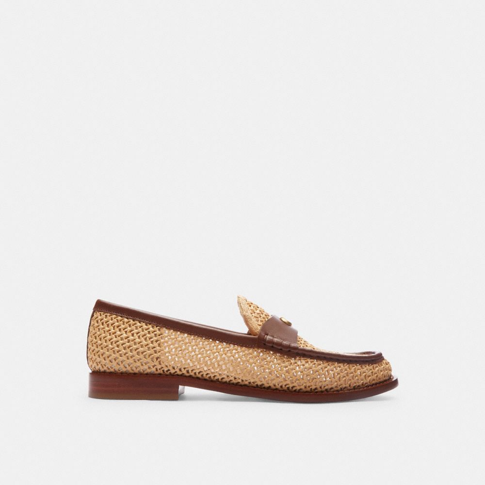 COACH®,JOLENE LOAFER,Natural/Saddle,Angle View
