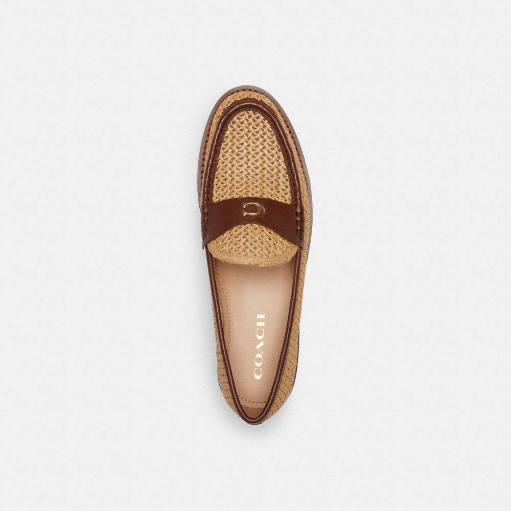 COACH®,JOLENE LOAFER,Natural/Saddle,Inside View,Top View