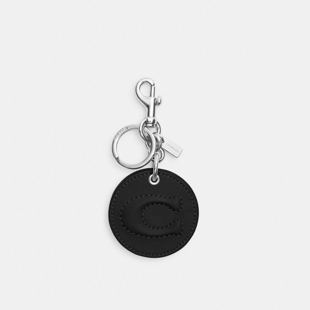 Shop Coach Outlet Mirror Bag Charm With Signature In Black