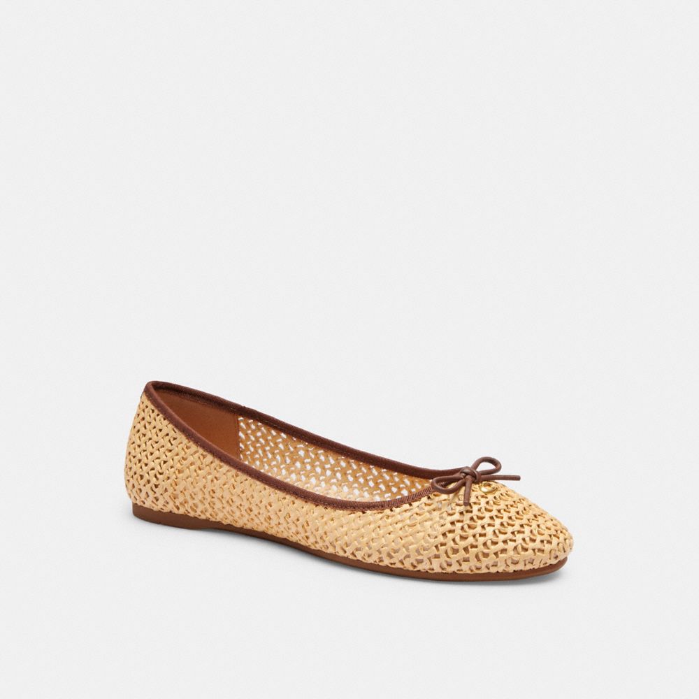 COACH®,ABIGAIL FLAT,Natural/Saddle,Front View