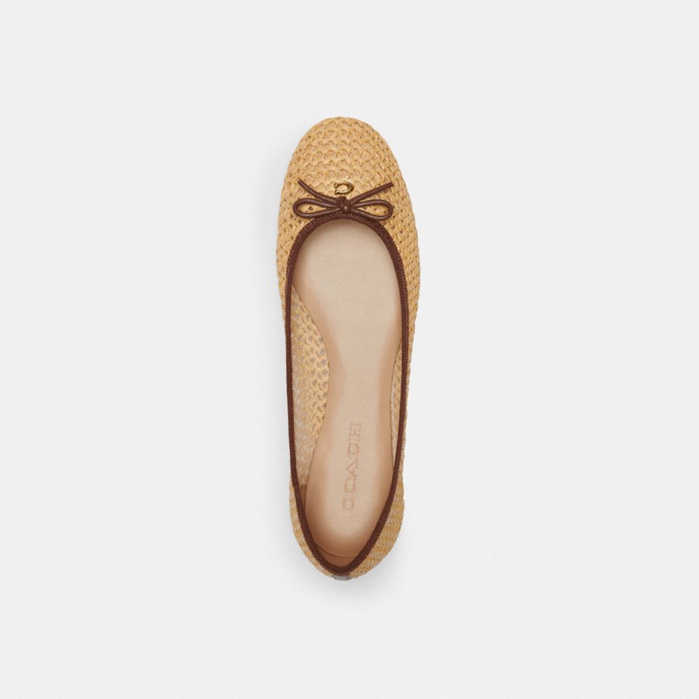 COACH®,ABIGAIL FLAT,Natural/Saddle,Inside View,Top View