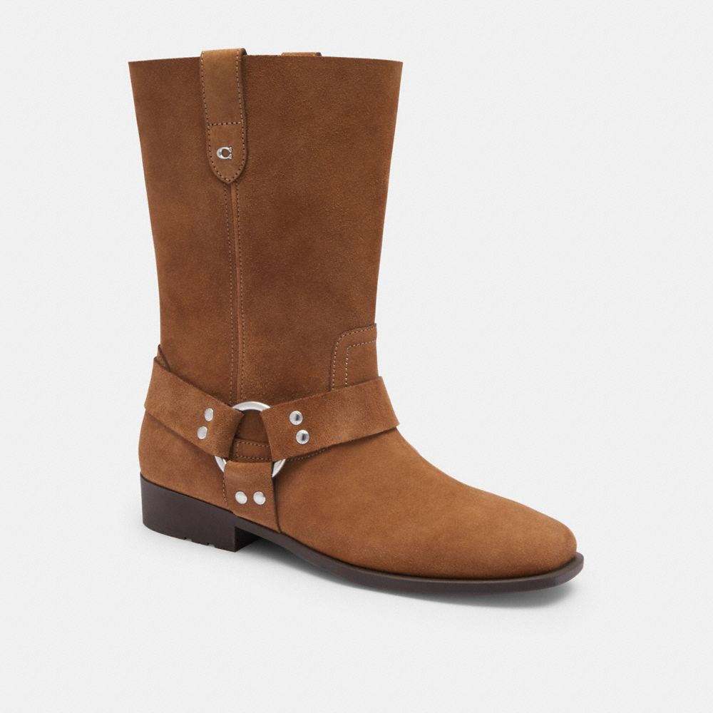 COACH®,TARA BIKER BOOT,Coconut,Front View