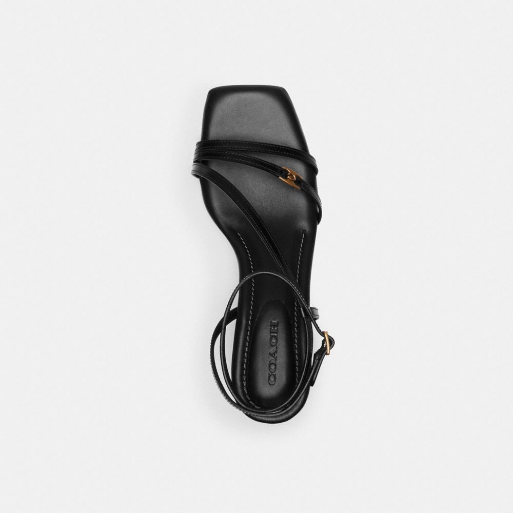 COACH®,CAIT SANDAL,Black,Inside View,Top View