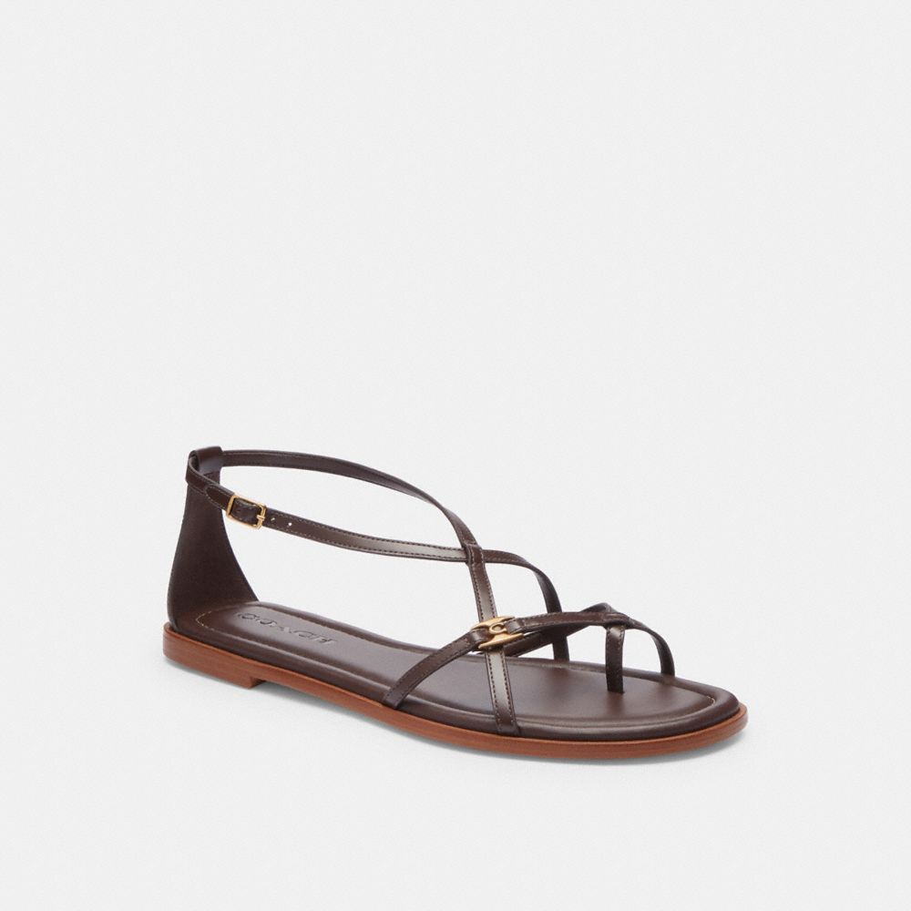 COACH®,JENNI SANDAL,Maple,Front View