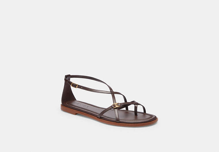 COACH®,JENNI SANDAL,Maple,Front View image number 0